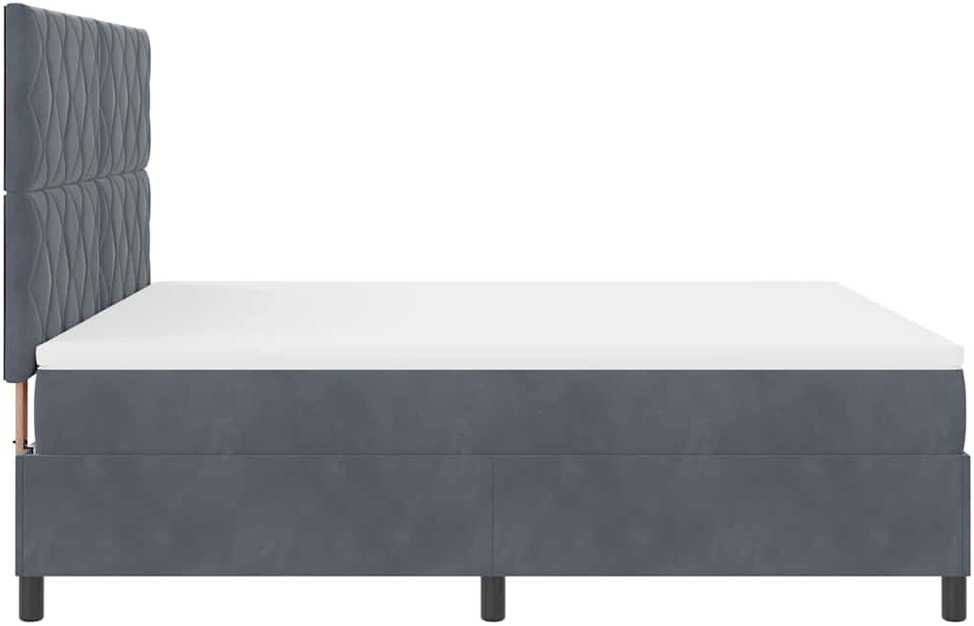 LED Čiužinio Lova Tamsiai pilka 180 x 200 cm Aksomas