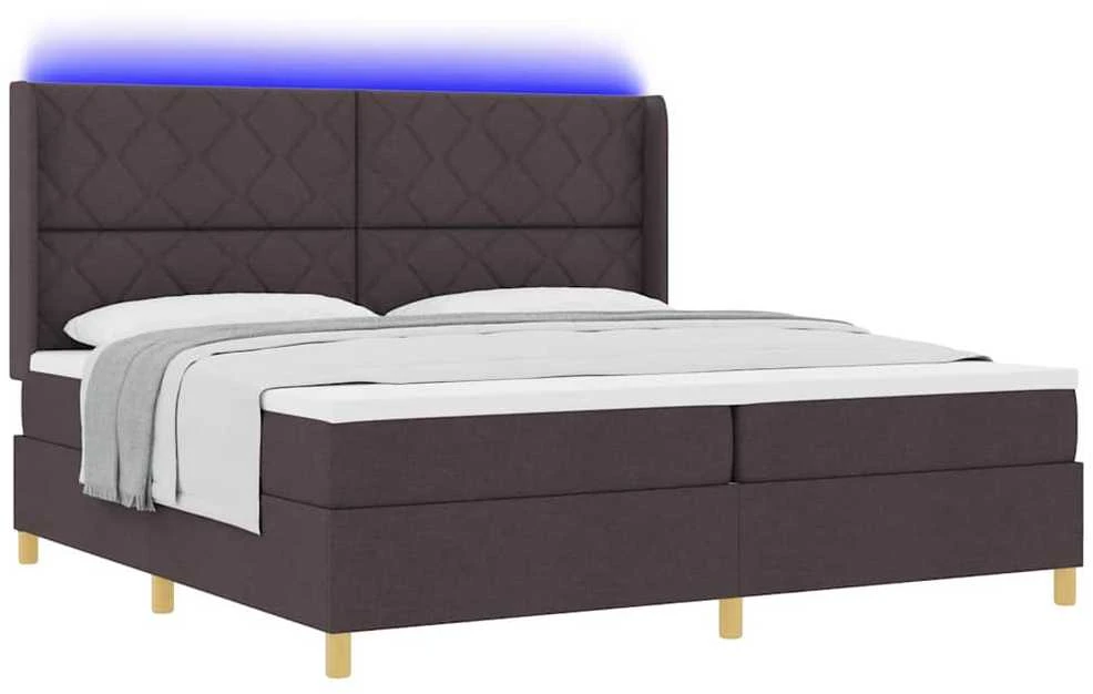 Kiemas lova su LED juostelėmis Ruda 200 x 200 cm audinys