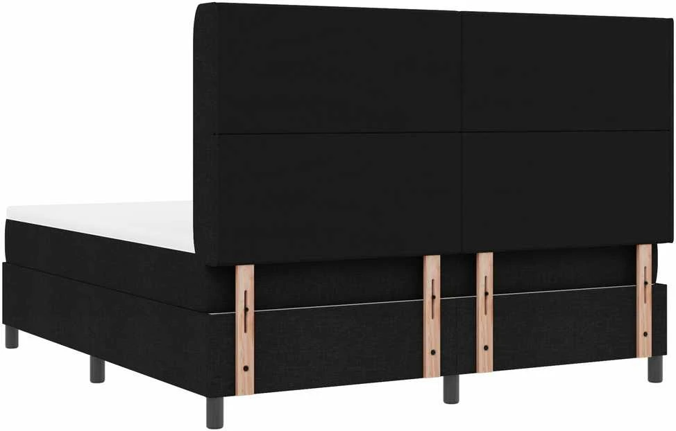 Kiemas lova su pagalve Juodas 200 x 180 cm audinys