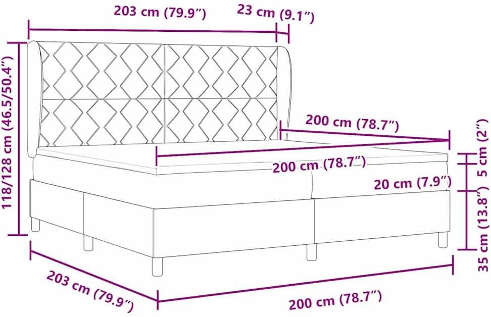 Kiemas lova su galvūgalio Mėlyna 200 x 200 cm audinys