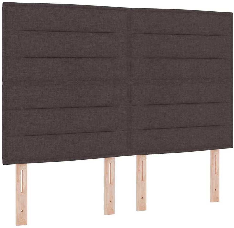 Kiemas lova su čiužiniu Tamsiai rudas 200 x 140 cm audinys