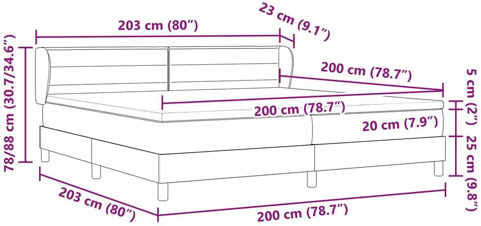 Kiemas lova su galvūgalio Tortora 200 x 200 cm audinys