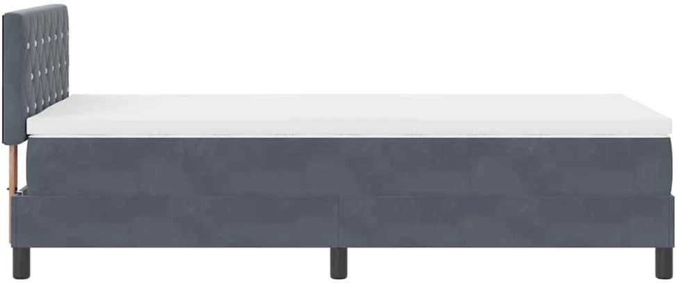 LED Čiužinio Lova Tamsiai pilka 90 x 190 cm Aksomas