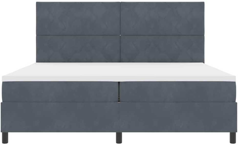 LED Čiužinio Lova Tamsiai pilka 200 x 200 cm Aksomas