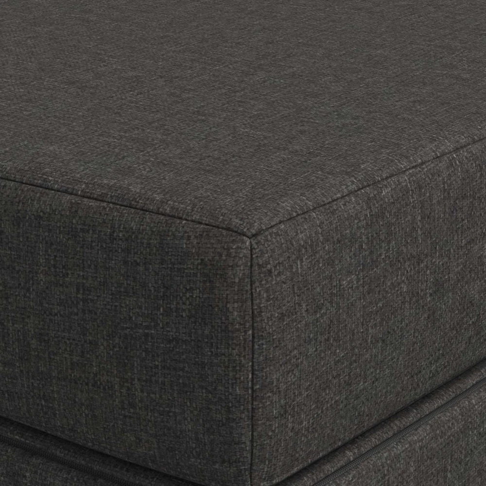 Čiužinys Sulankstomas Sofos Lova 120 x 67 x 45 cm Tamsiai pilka