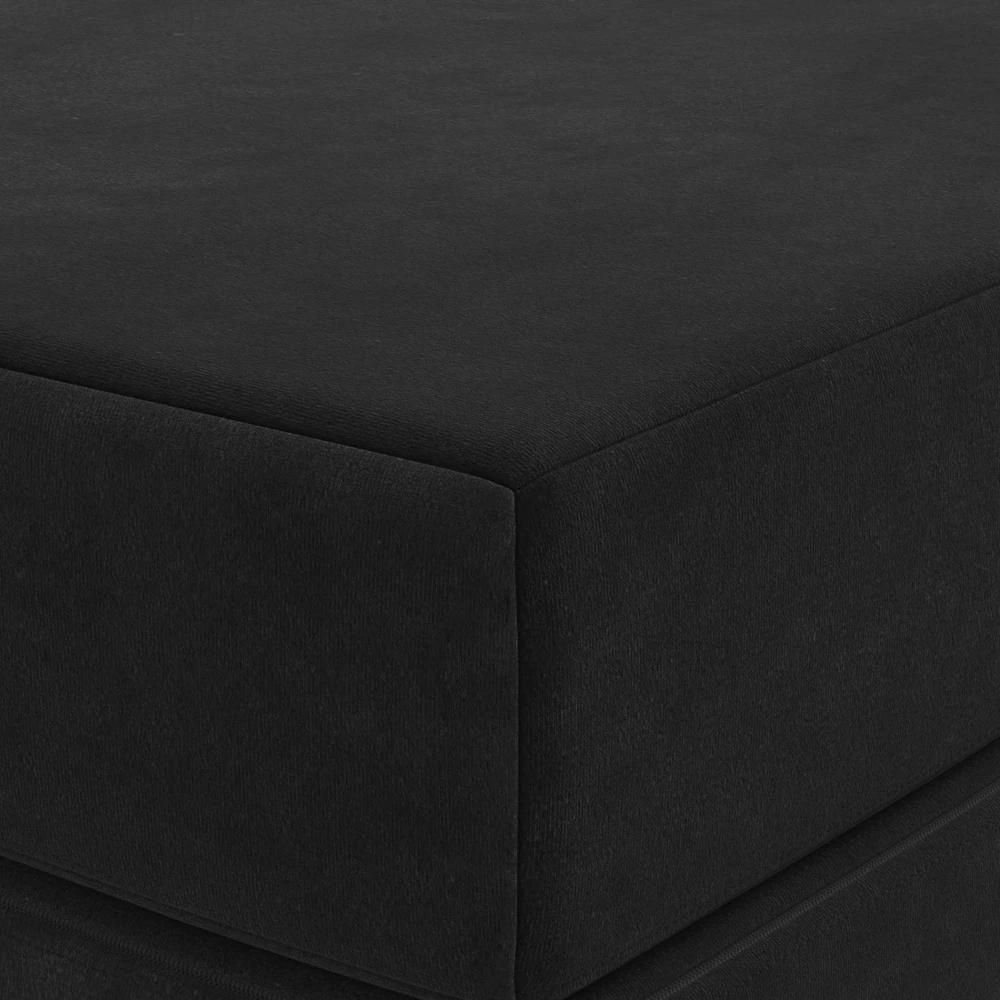 Čiužinys Sulankstomas Sofos Lova 160 x 67 x 45 cm Juoda