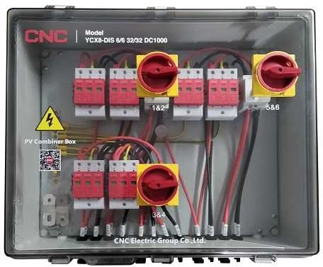 CNC PV atjungimo skydelis, DC 6in-6out, išorinis