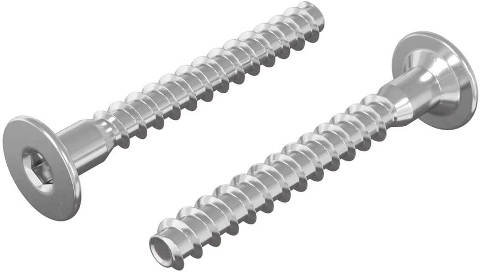 Confirmat varžtai 2 vnt. Sidabrinė Ø5 x 40 mm Metalas