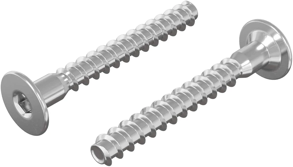 Confirmat varžtai 2 vnt. Sidabrinė Ø5 x 40 mm Metalas