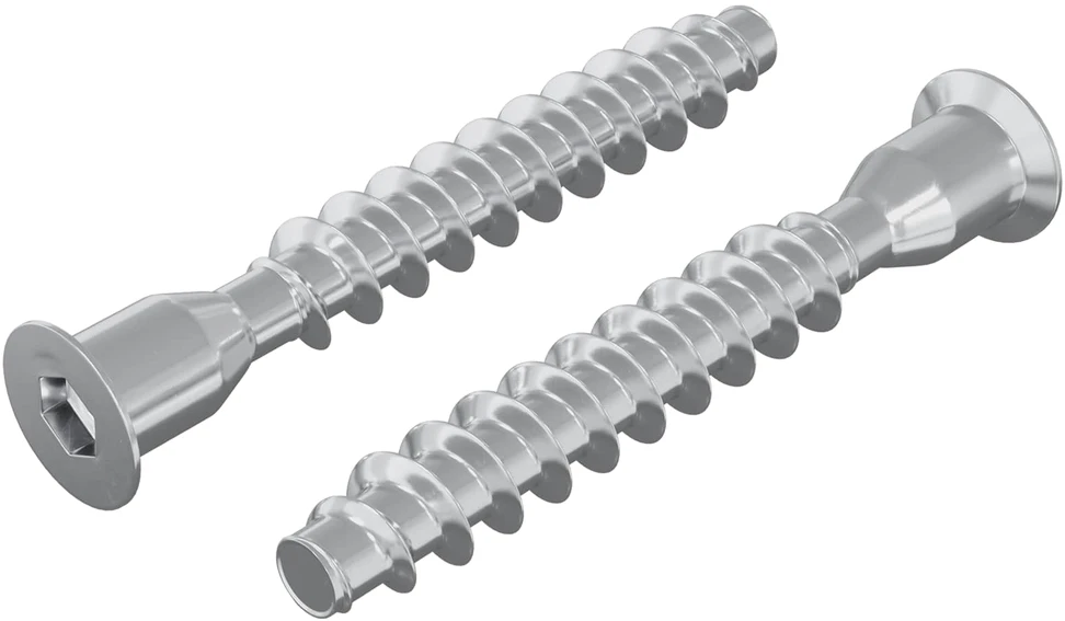 Confirmat varžtai 2 vnt. Sidabrinė Ø7 x 50 mm Metalas