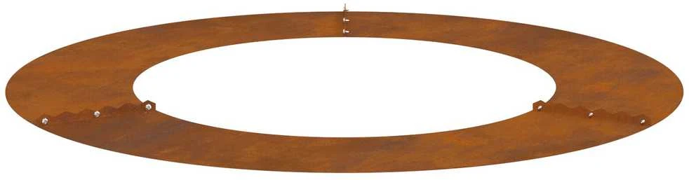 tinkamas plokštiems medžio žiedams 5 vnt. Rūdijanti Ø50/80 cm