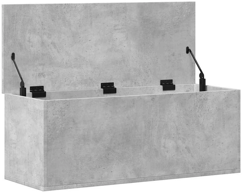 Daiktadėžė, betono pilkos spalvos, 90x35x35cm, apdirbta mediena