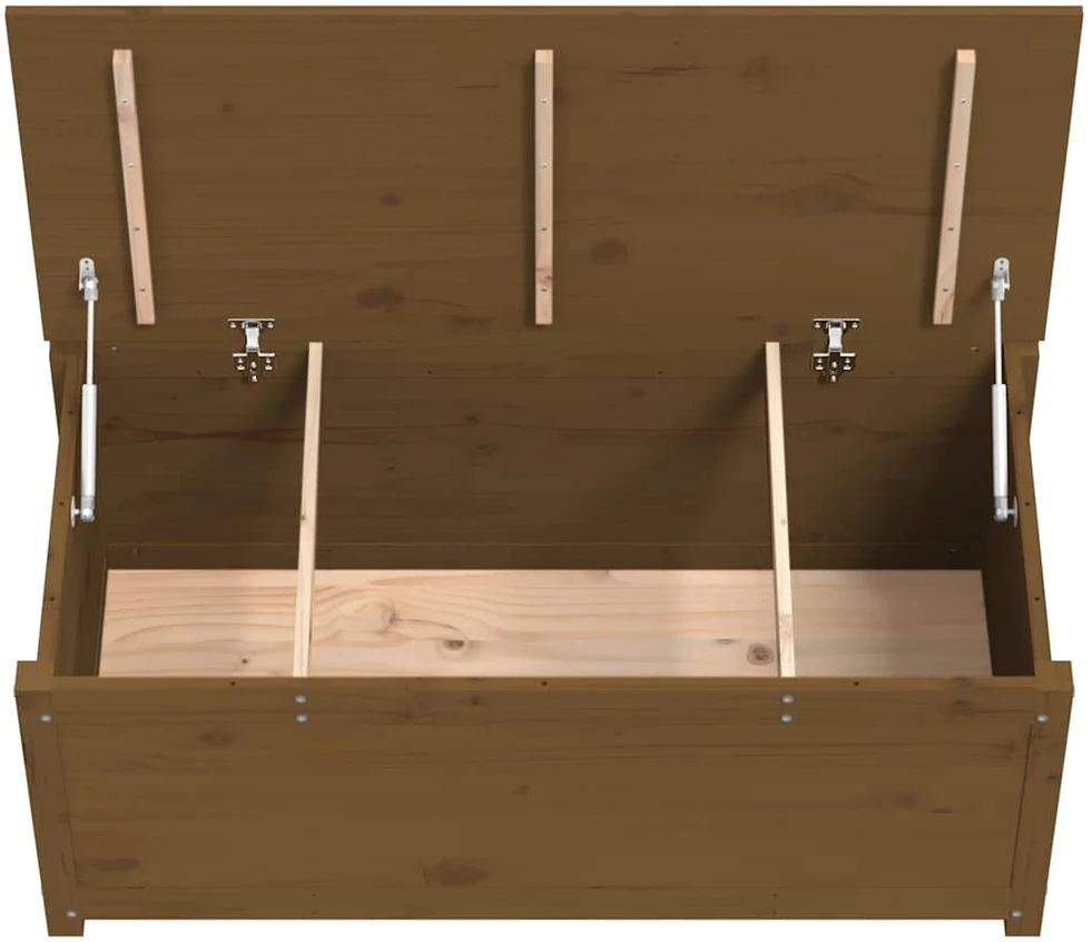 Daiktadėžė, medaus ruda, 110x50x45,5cm, pušies medienos masyvas