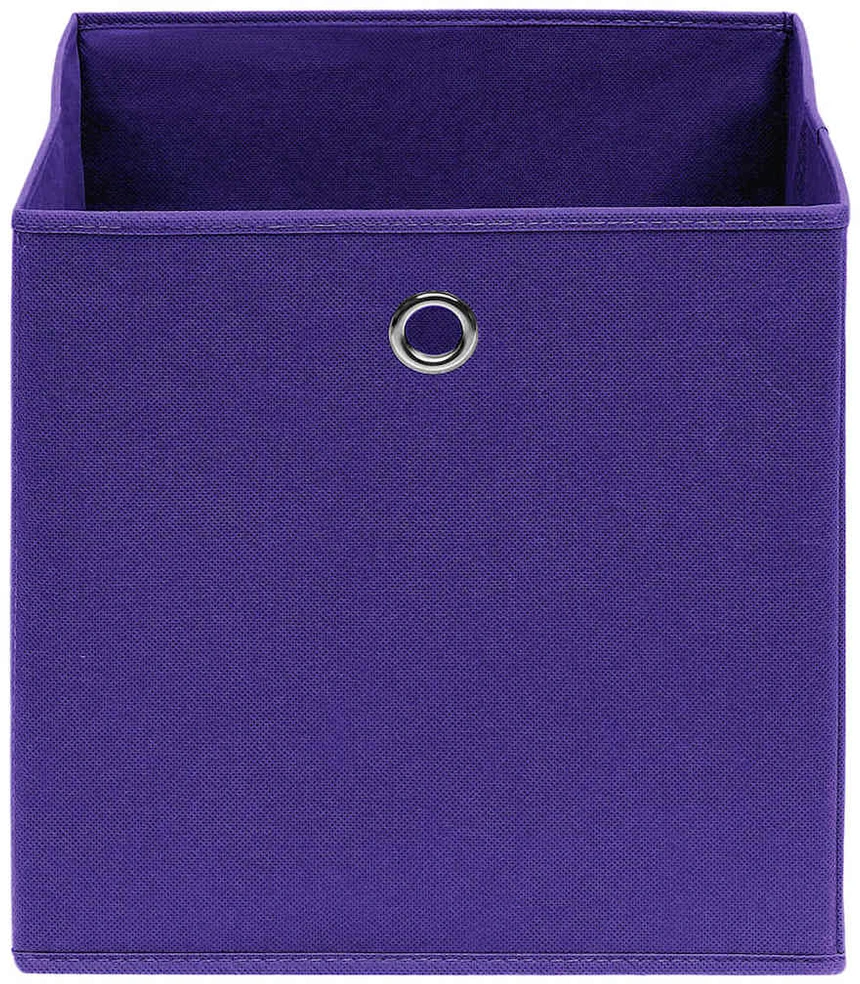 Daiktadėžės, 10vnt., violetinės, 28x28x28cm, neaustinis audinys