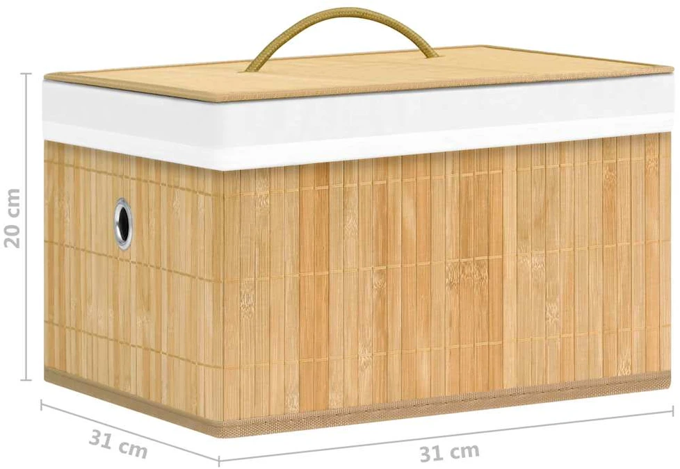 Daiktadėžės, 4vnt., bambukas