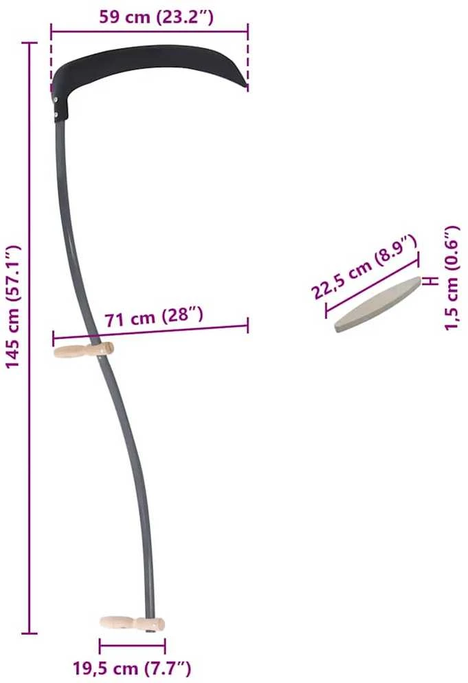dalgis su šlifavimo akmeniu 145 cm