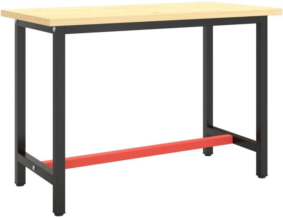 Darbastalio rėmas, juodas ir raudonas, 110x50x79cm, metalas