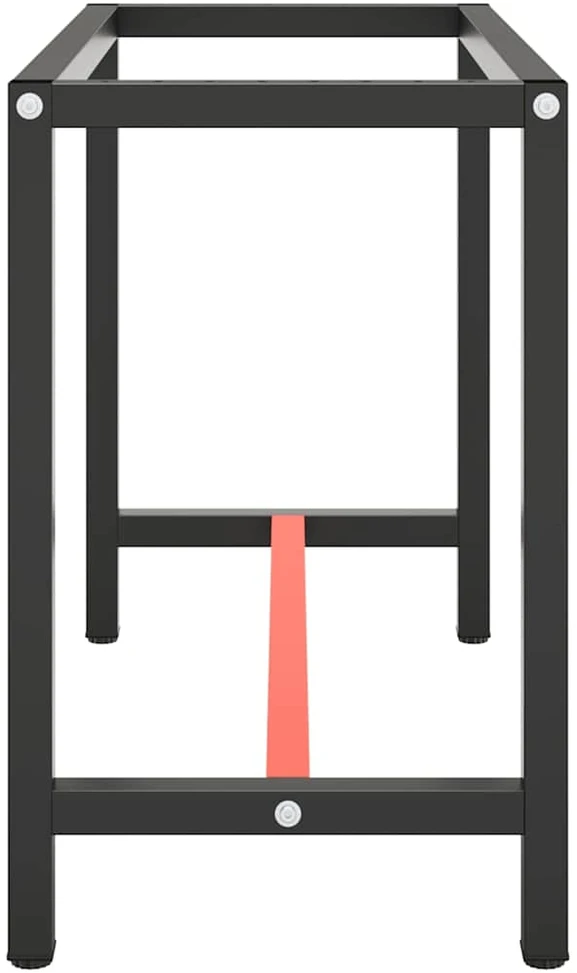 Darbastalio rėmas, juodas ir raudonas, 110x50x79cm, metalas