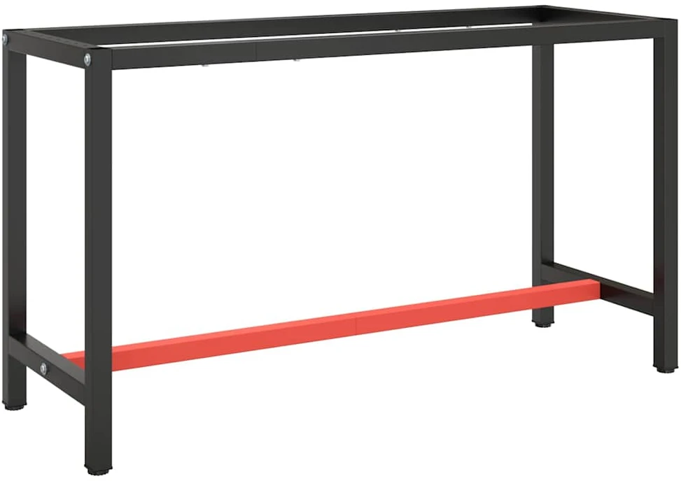 Darbastalio rėmas, juodas ir raudonas, 140x50x79cm, metalas