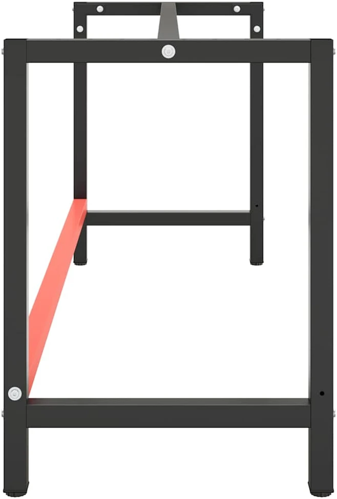 Darbastalio rėmas, juodas ir raudonas, 180x57x79cm, metalas