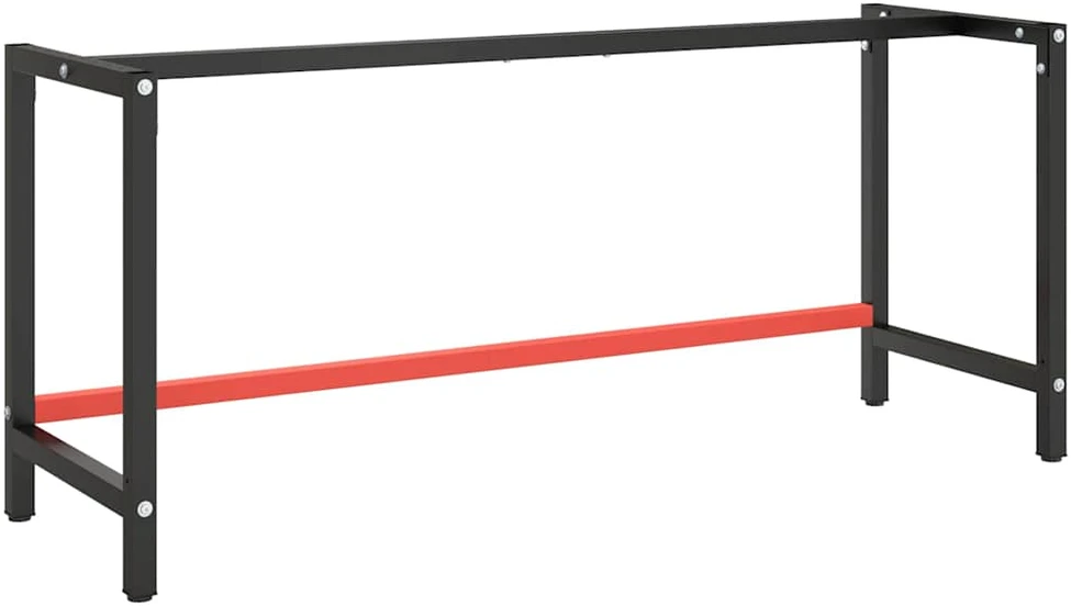 Darbastalio rėmas, juodas ir raudonas, 180x57x79cm, metalas