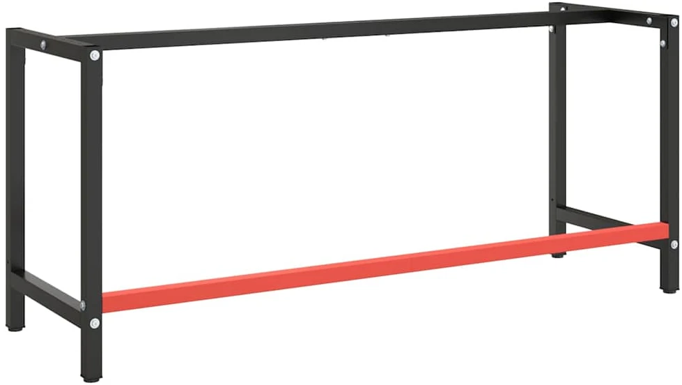 Darbastalio rėmas, juodas ir raudonas, 180x57x79cm, metalas