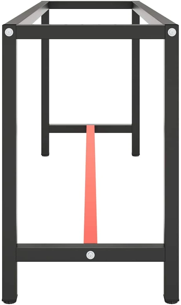 Darbastalio rėmas, juodas ir raudonas, 190x50x79cm, metalas