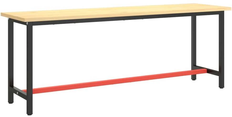 Darbastalio rėmas, juodas ir raudonas, 210x50x79cm, metalas
