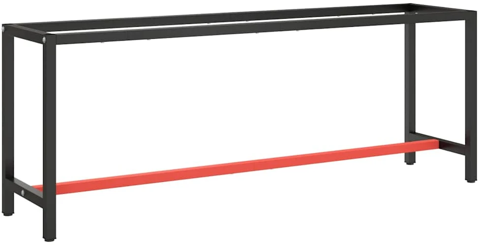 Darbastalio rėmas, juodas ir raudonas, 210x50x79cm, metalas
