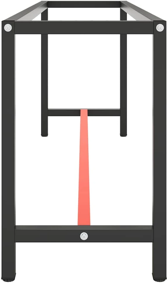 Darbastalio rėmas, juodas ir raudonas, 210x50x79cm, metalas