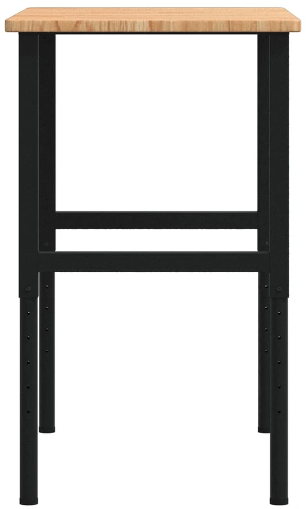 Darbastalis, 100x60x(71,5-98)cm, ąžuolo masyvas, stačiakampis