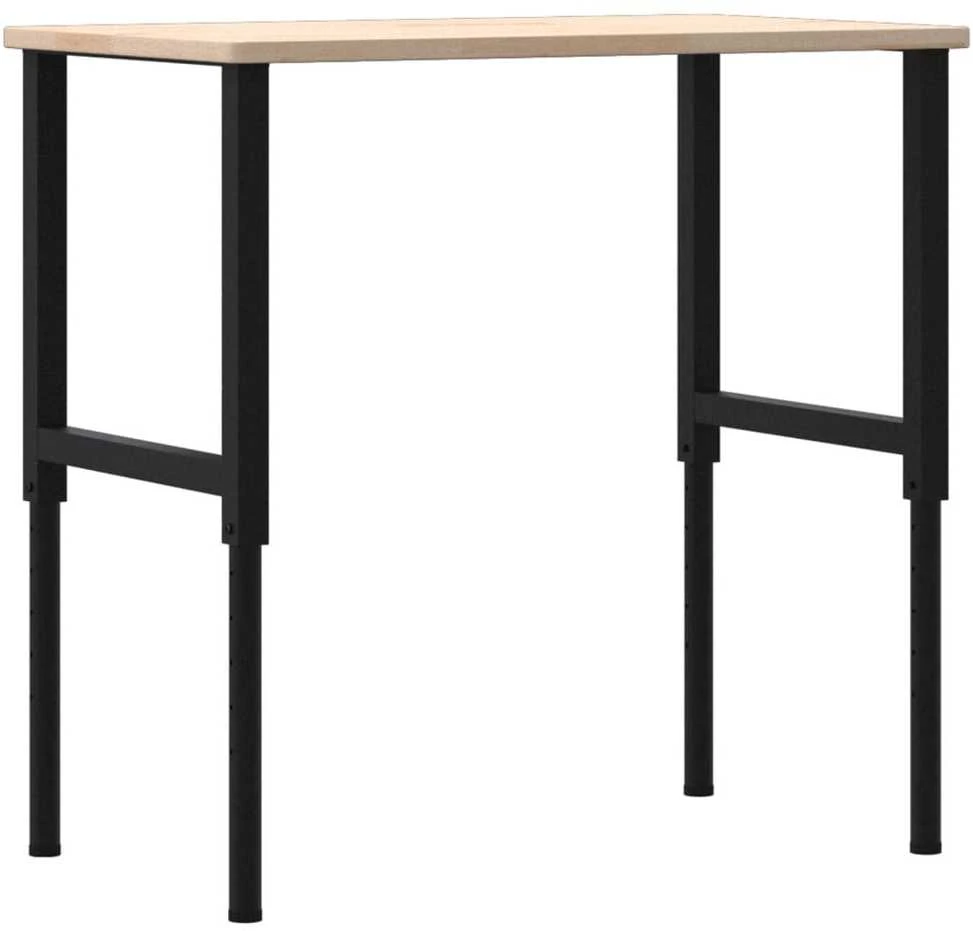 Darbastalis, 100x60x(71,5-98)cm, ąžuolo masyvas, stačiakampis