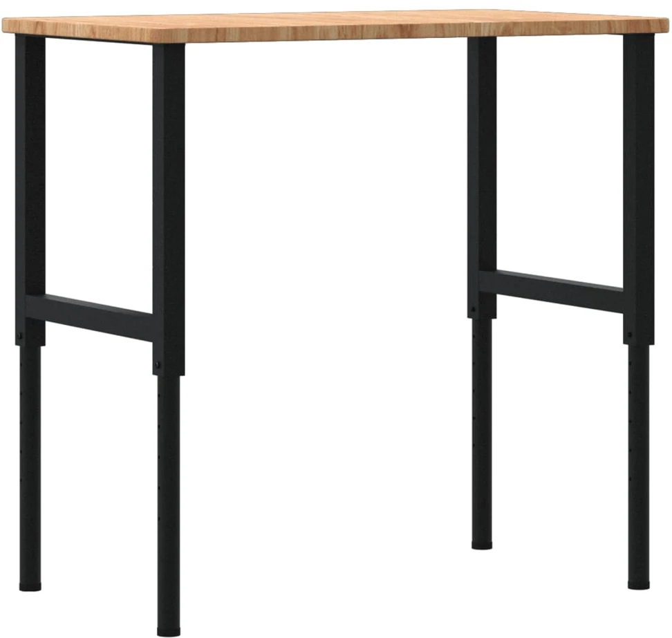 Darbastalis, 100x60x(71,5-98)cm, ąžuolo masyvas, stačiakampis