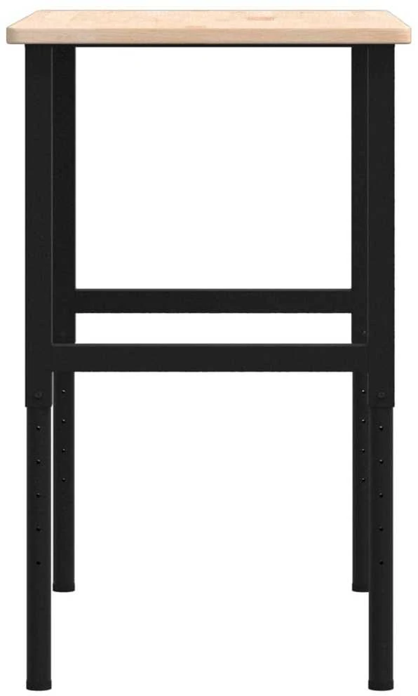 Darbastalis, 100x60x(71,5-98)cm, ąžuolo masyvas, stačiakampis