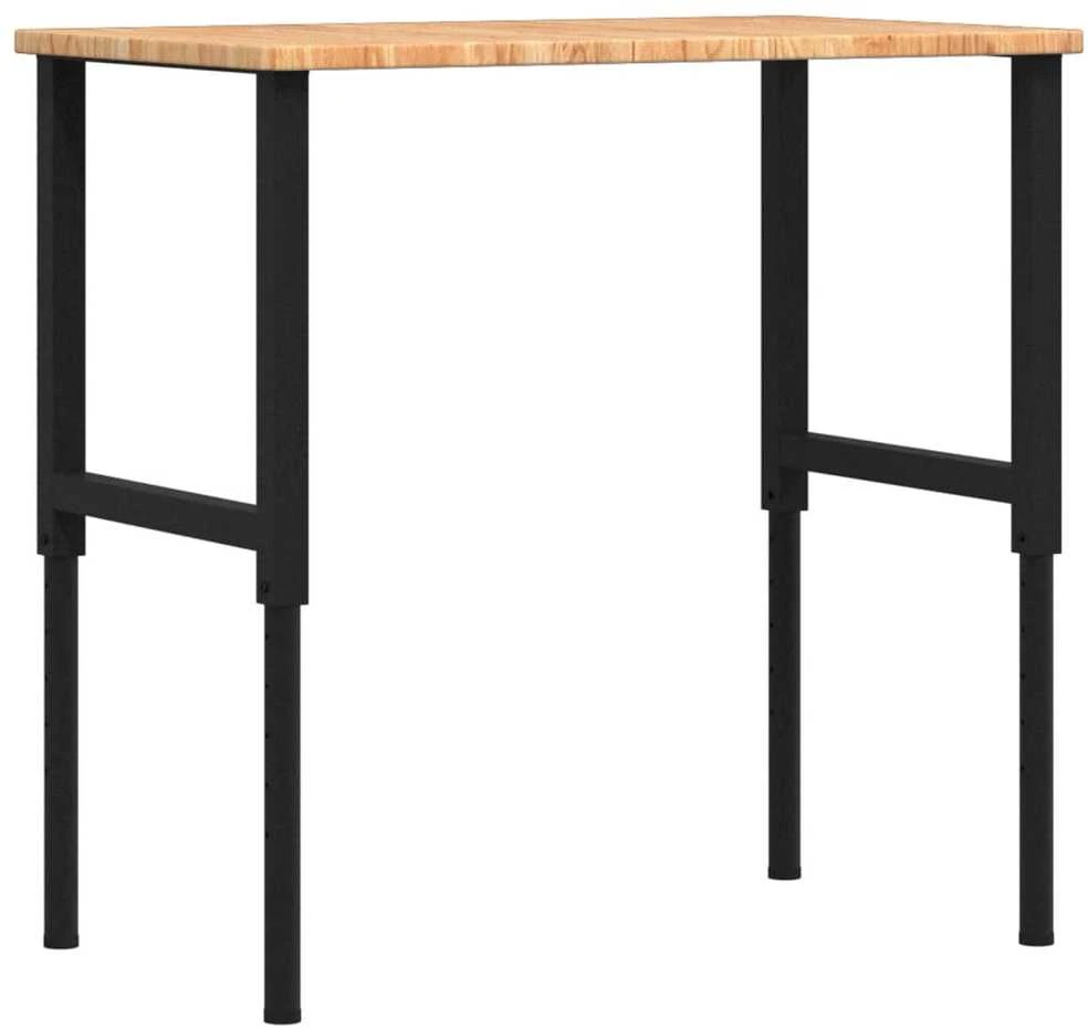 Darbastalis, 100x60x(71,5-98)cm, ąžuolo masyvas, stačiakampis