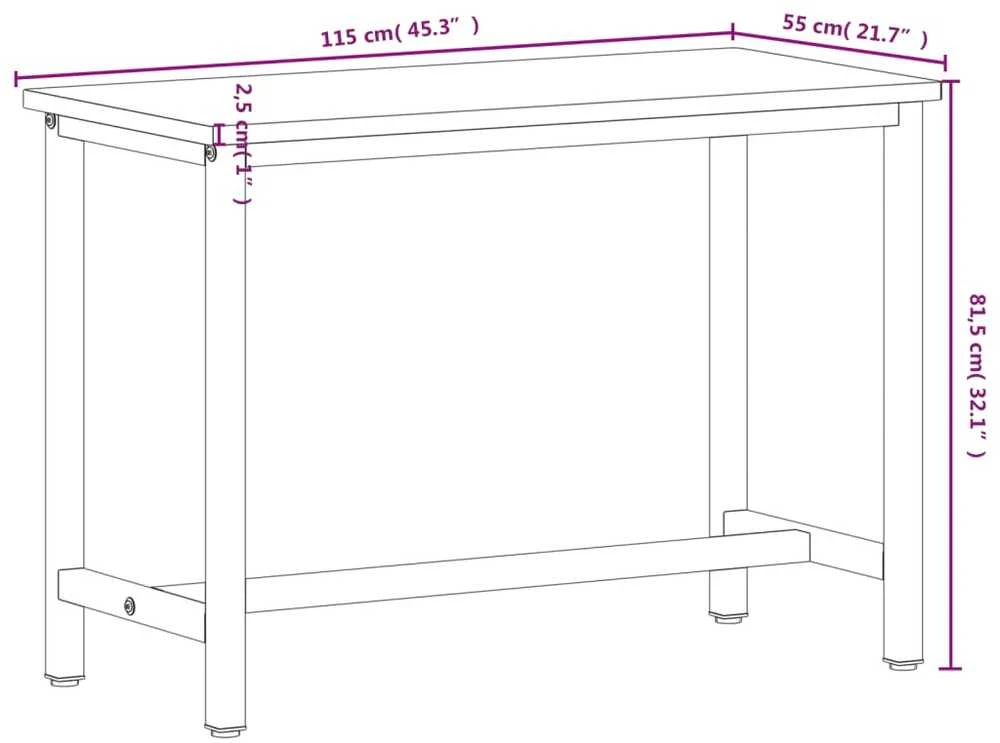 Darbastalis, 115x55x81,5cm, bukmedžio masyvas ir metalas