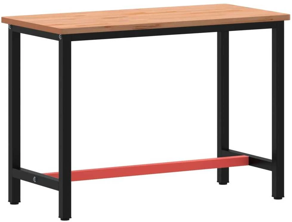 Darbastalis, 115x55x81,5cm, bukmedžio masyvas ir metalas