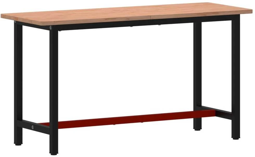 Darbastalis, 150x55x81,5cm, bukmedžio masyvas ir metalas