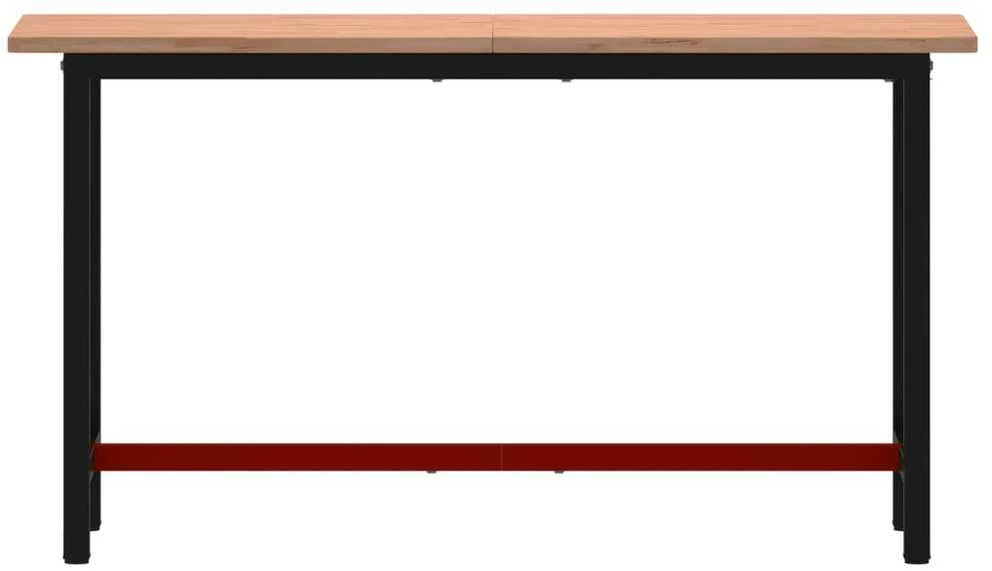 Darbastalis, 150x55x81,5cm, bukmedžio masyvas ir metalas