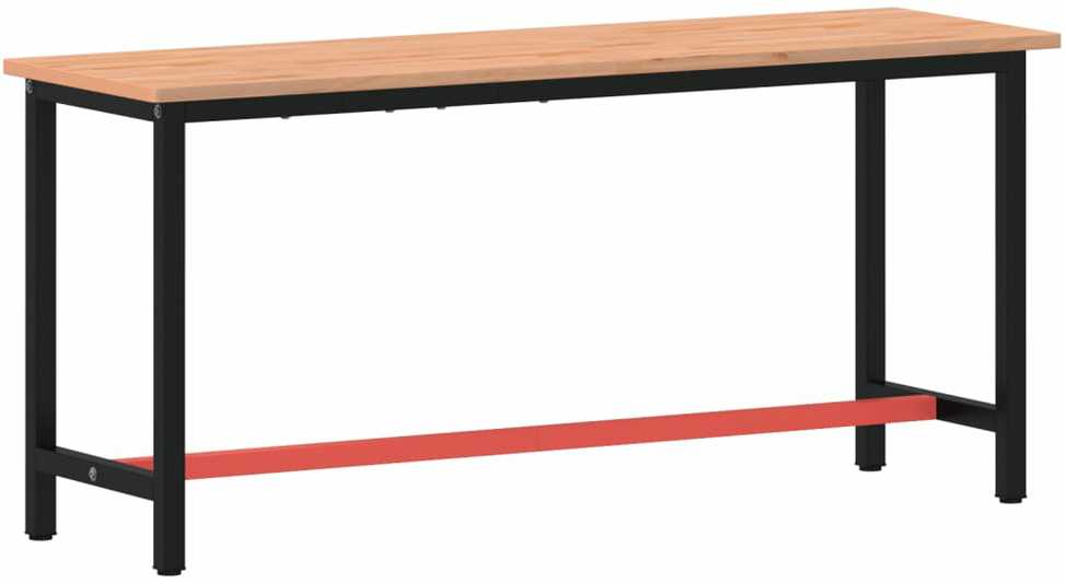 Darbastalis, 180x55x81,5cm, bukmedžio masyvas ir metalas