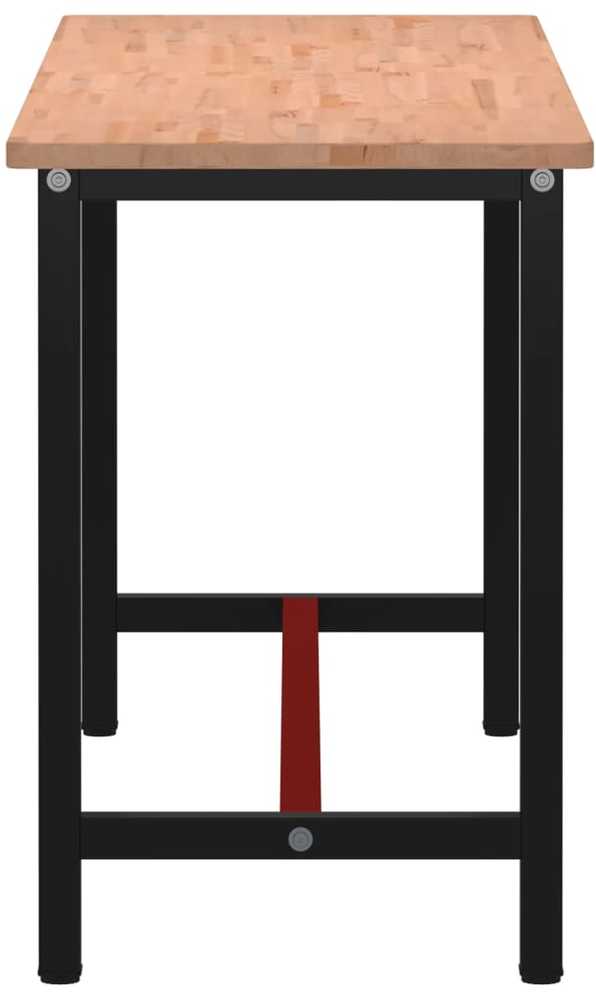 Darbastalis, 180x55x81,5cm, bukmedžio masyvas ir metalas