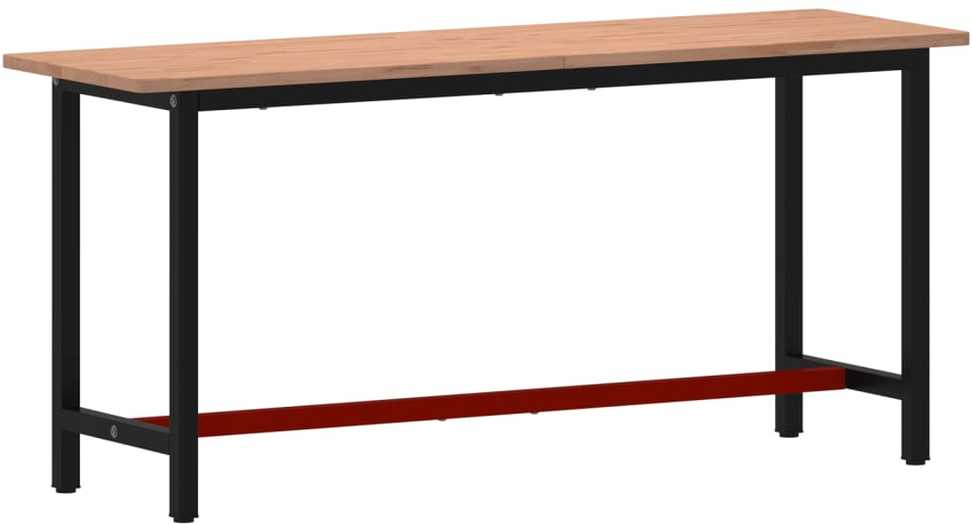 Darbastalis, 180x55x81,5cm, bukmedžio masyvas ir metalas
