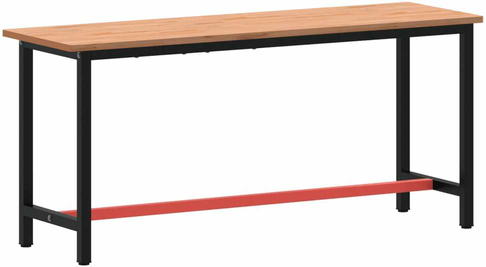Darbastalis, 180x55x81,5cm, bukmedžio masyvas ir metalas