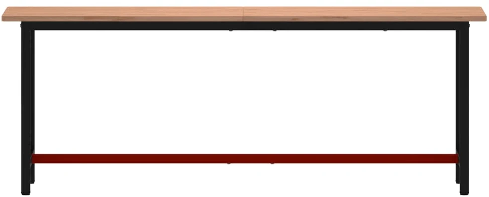 Darbastalis, 220x55x81,5cm, bukmedžio masyvas ir metalas