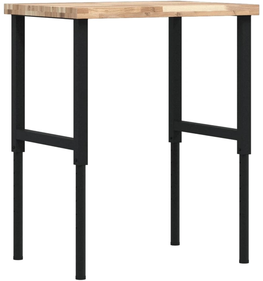 Darbastalis, 80x60x(73-99,5)cm, bukmedis, stačiakampis