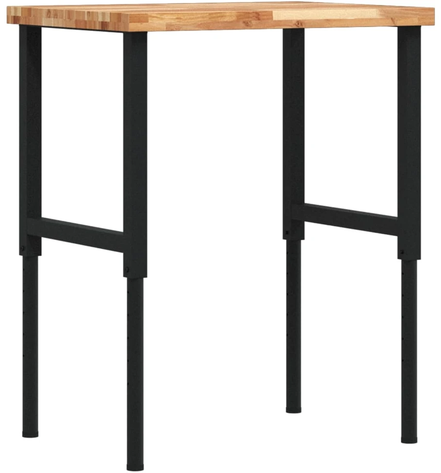 Darbastalis, 80x60x(73-99,5)cm, bukmedis, stačiakampis