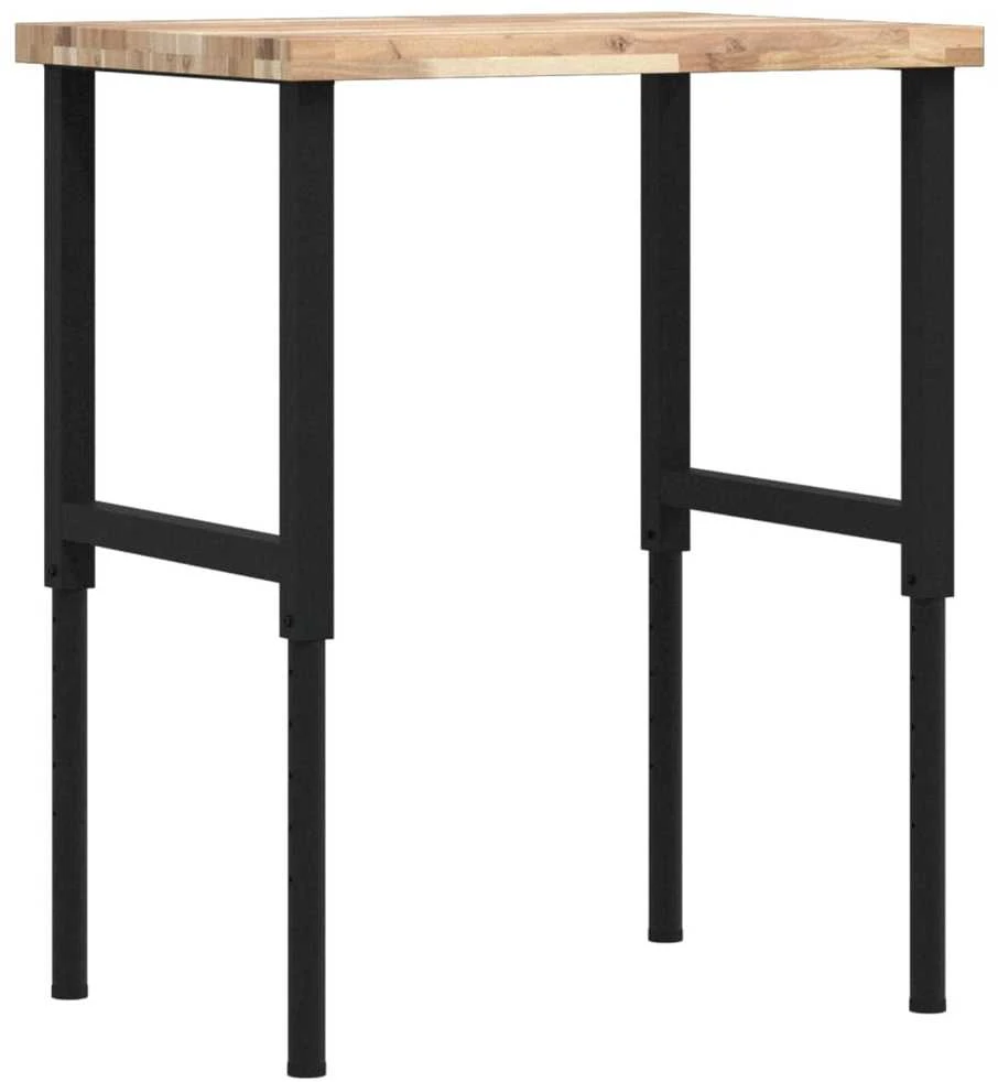 Darbastalis, 80x60x(73-99,5)cm, bukmedis, stačiakampis