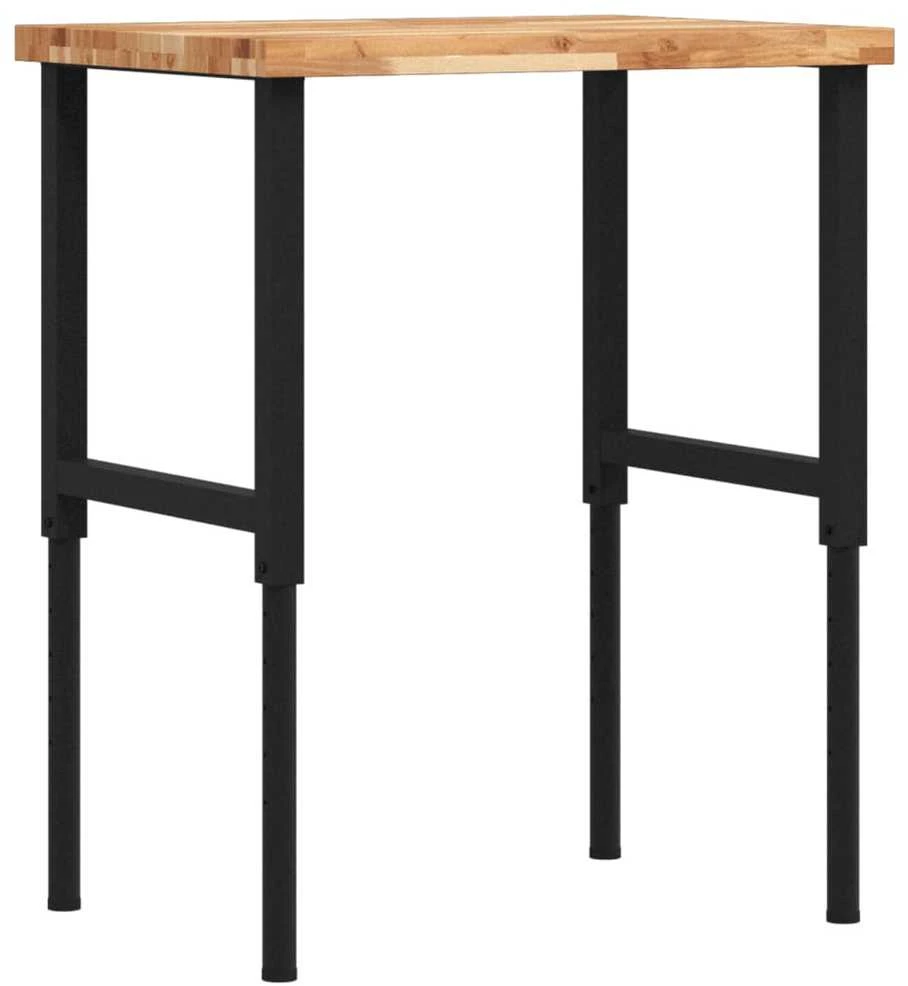 Darbastalis, 80x60x(73-99,5)cm, bukmedis, stačiakampis