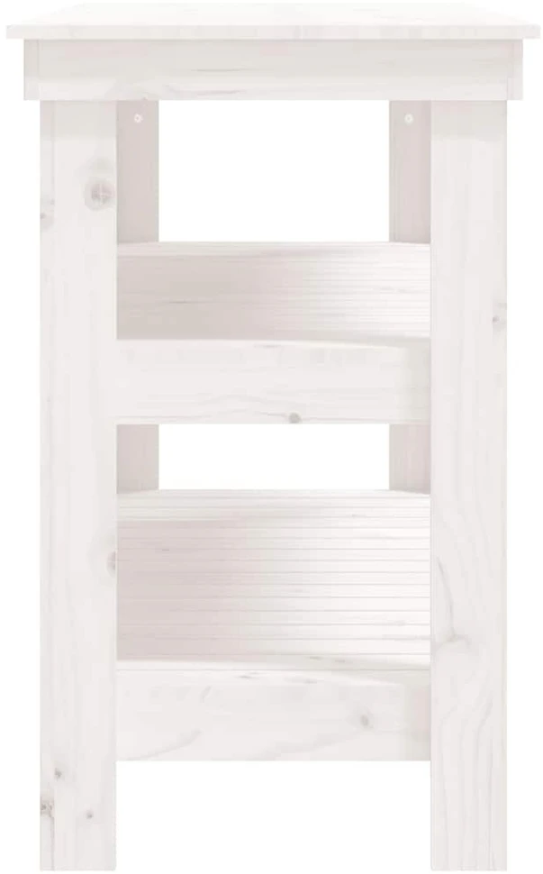 Darbastalis, baltas, 110,5x50x80cm, pušies medienos masyvas