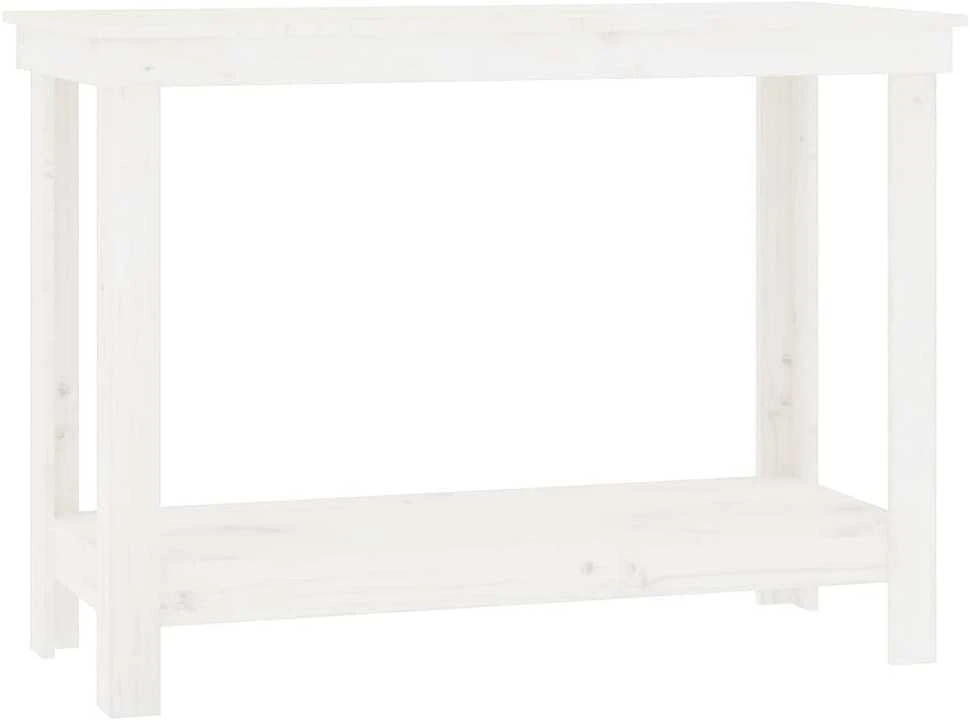 Darbastalis, baltas, 110x50x80cm, pušies medienos masyvas